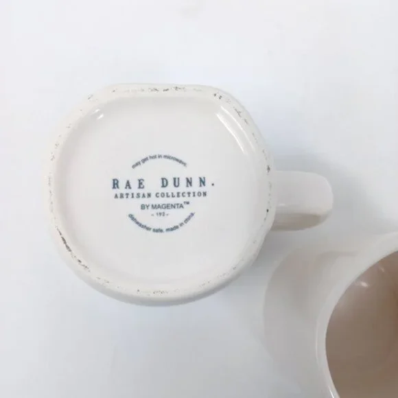 Rae Dunn by Magenta MBA Ceramic Coffee Mug | Set of 2 | NWOT | 16 oz | Rustic - Picture 3 of 7